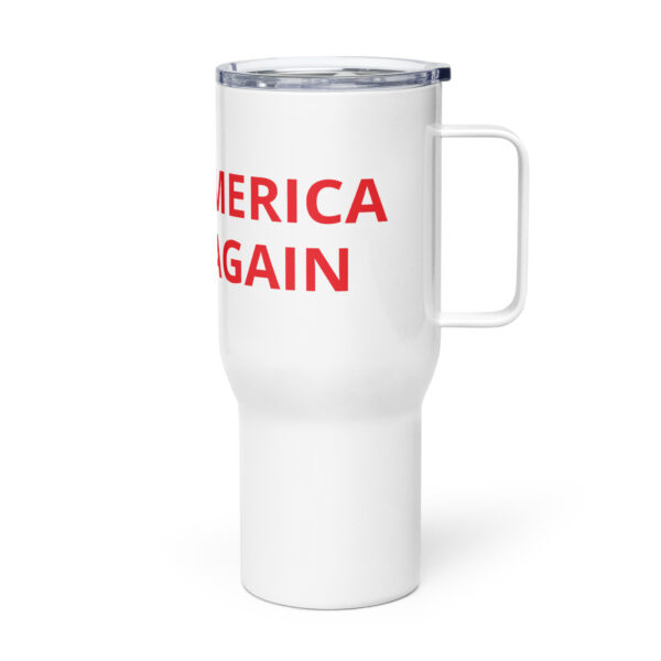 Travel mug with a handle - MOCK AMERICA GREAT AGAIN - Image 3
