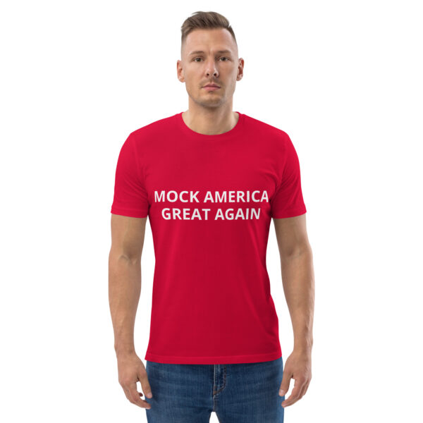 Unisex organic cotton t-shirt - MOCK AMERICA GREAT AGAIN - Image 2