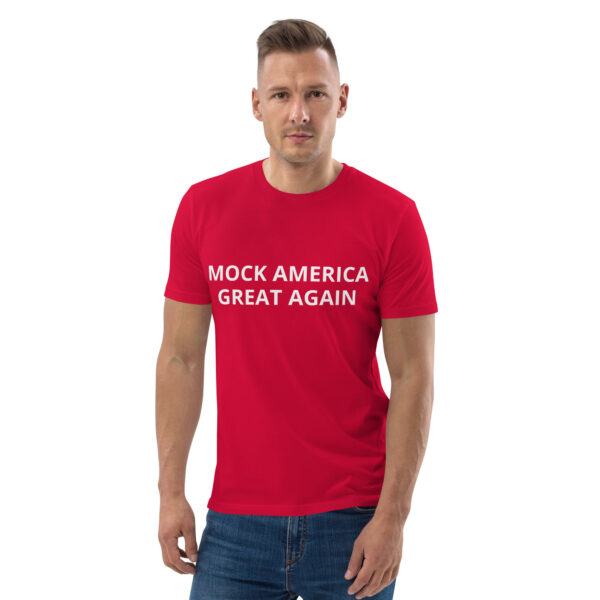 Unisex organic cotton t-shirt - MOCK AMERICA GREAT AGAIN